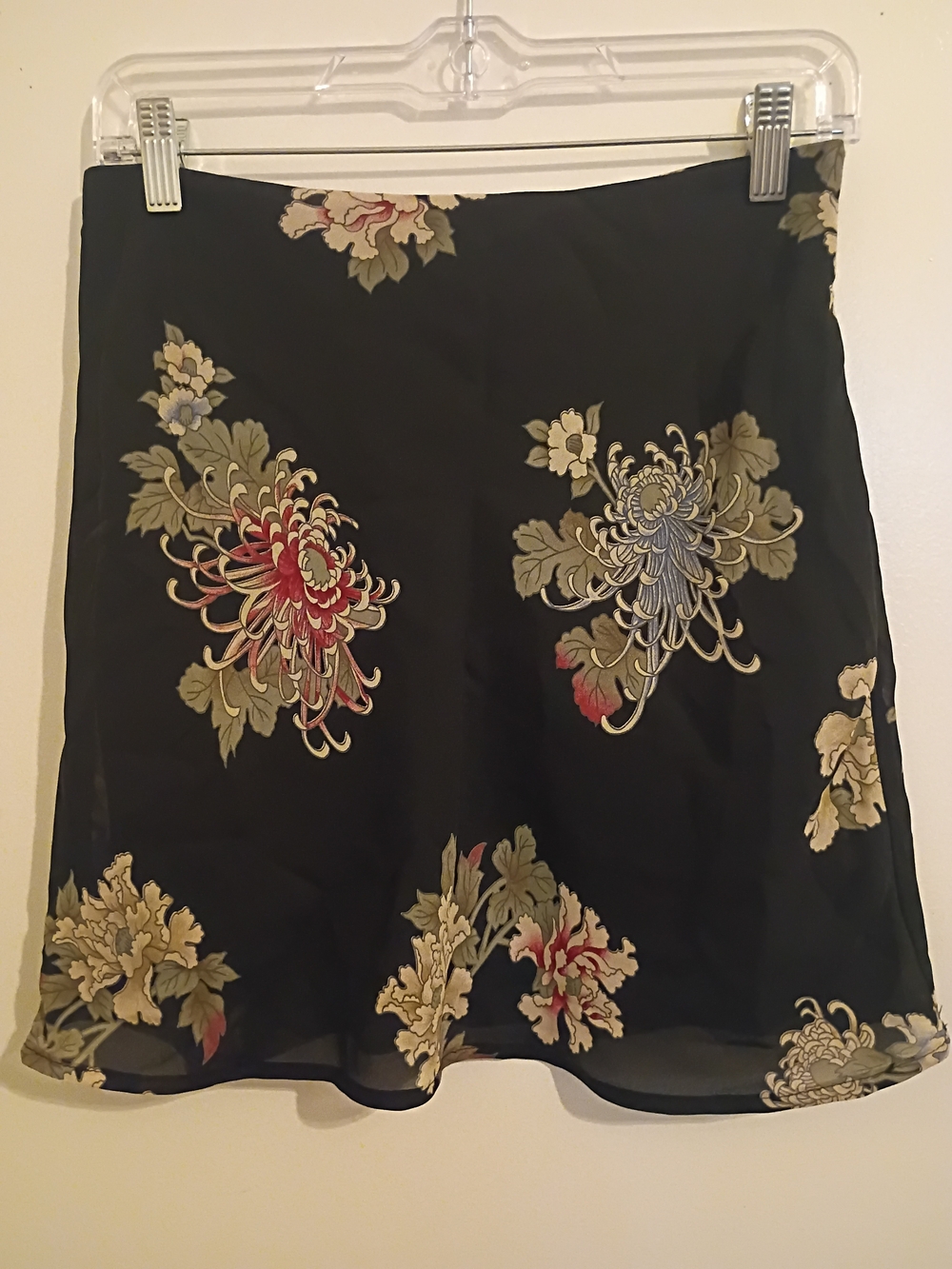 Rampage Women's Black Floral Mini Skirt Y2K Sz 5